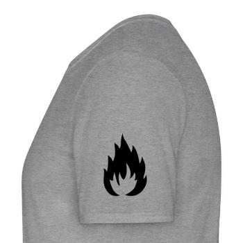 Flamme - Männer T-Shirt - Graphit meliert - Links - AI Model Male 178 light (178cm)