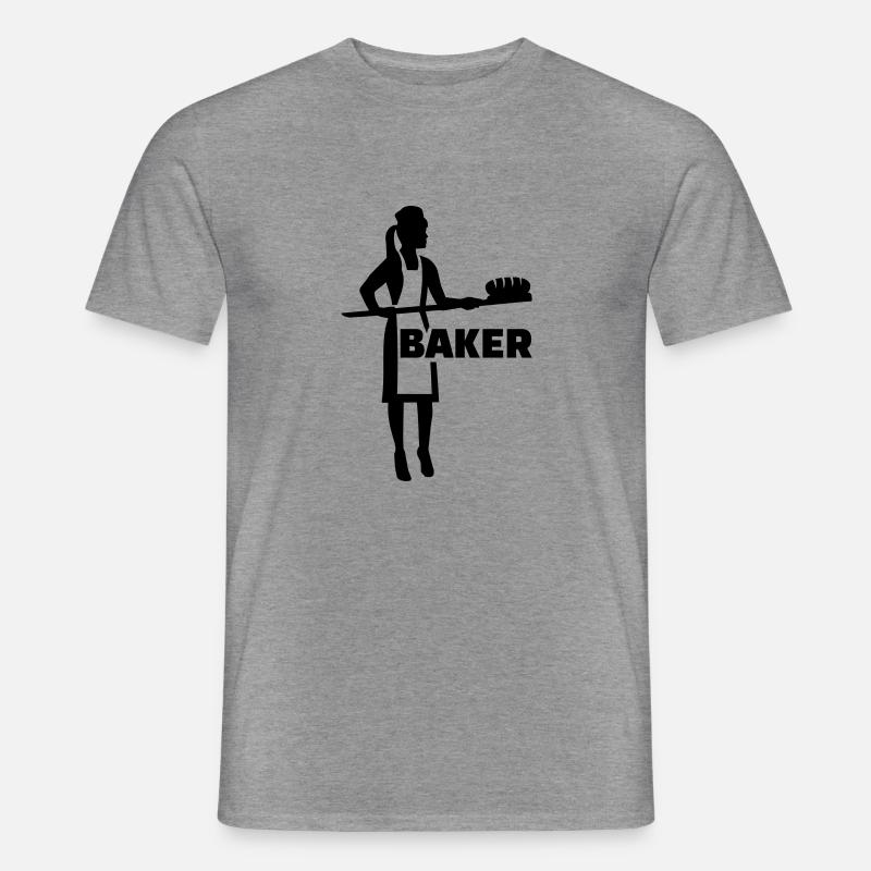 Bäckerin - Männer T-Shirt - Graphit meliert
