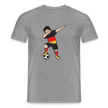 Dabbing Fußballer Junge Fußball Deutschland Trikot - Männer T-Shirt - Graphit meliert - Vorne - AI Model Male 178 light (178cm)
