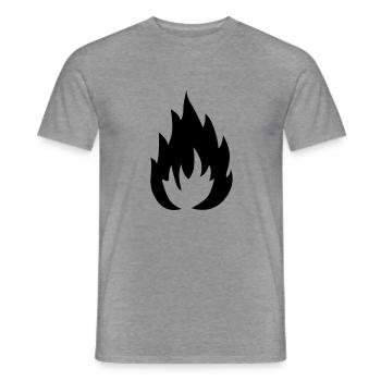 Flamme - Männer T-Shirt - Graphit meliert - Vorne - AI Model Male 178 light (178cm)
