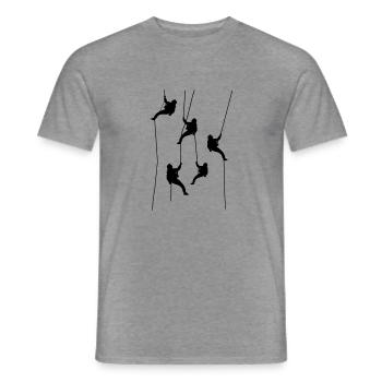 Kletterer - Männer T-Shirt - Graphit meliert - Vorne - AI Model Male 178 light (178cm)