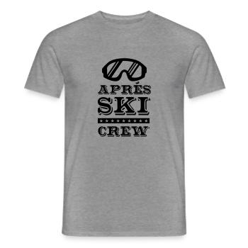 apres ski crew brille - Männer T-Shirt - Graphit meliert - Vorne - AI Model Male 178 light (178cm)