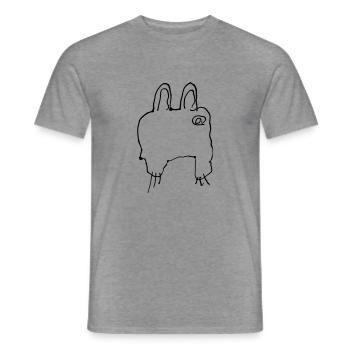 Hase Sophie - Männer T-Shirt - Graphit meliert - Vorne - AI Model Male 178 light (178cm)