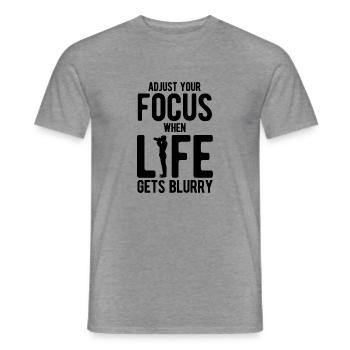 Fotografie Fotograf - Männer T-Shirt - Graphit meliert - Vorne - AI Model Male 178 light (178cm)