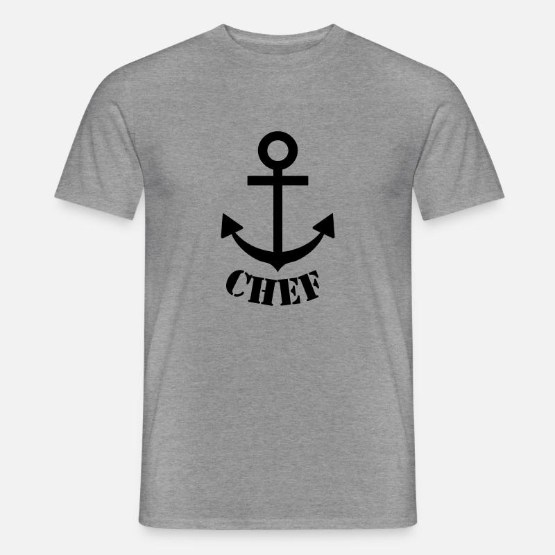 chef - Männer T-Shirt - Graphit meliert