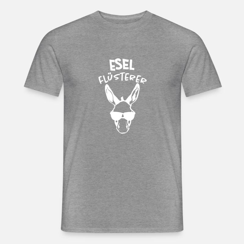 Esel Flüsterer Geschenkidee - Männer T-Shirt - Graphit meliert