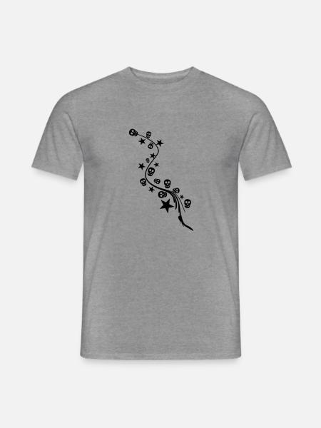 Totenstern - Männer T-Shirt - Graphit meliert