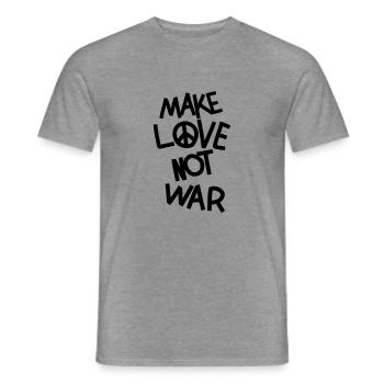 Make love not war - Männer T-Shirt - Graphit meliert - Vorne - AI Model Male 178 light (178cm)
