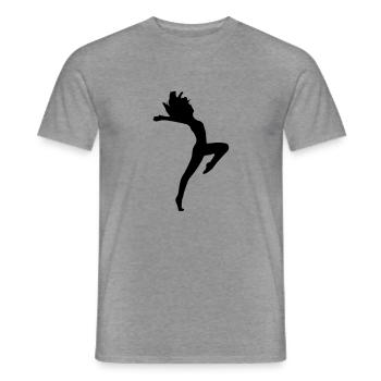 dancing_tanzen - Männer T-Shirt - Graphit meliert - Vorne - AI Model Male 178 light (178cm)