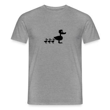Duck Family - Men's T-Shirt - graphite heather - Front - AI Model Male 178 light (178cm)