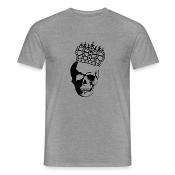 skull_king_01 - Männer T-Shirt - Graphit meliert - Vorne - AI Model Male 178 light (178cm)