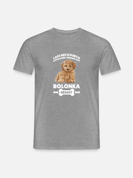 Bolonka Hund Hundefreunde Geschenk - Männer T-Shirt - Graphit meliert