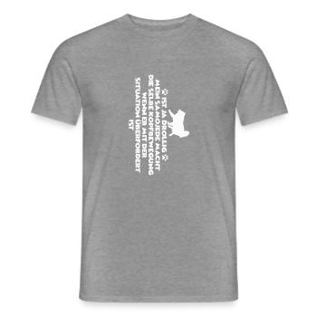 Samojeden Hundehalter Geschenk für Samojeden Fans - Männer T-Shirt - Graphit meliert - Vorne - AI Model Male 178 light (178cm)