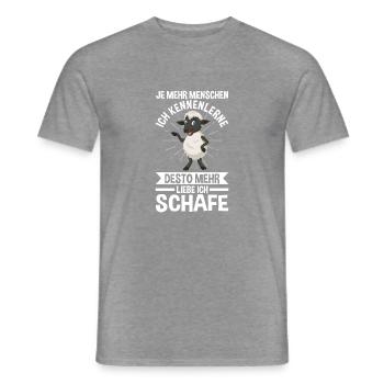 Schaf Schäfer Hirte Bauer Landwirt Bauernhof Schaf - Männer T-Shirt - Graphit meliert - Vorne - AI Model Male 178 light (178cm)