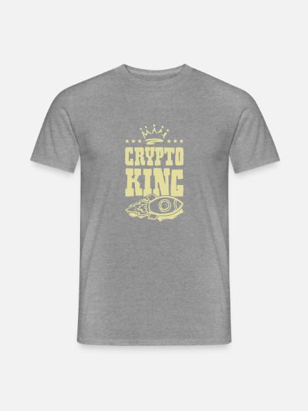 Crypto King - Männer T-Shirt - Graphit meliert