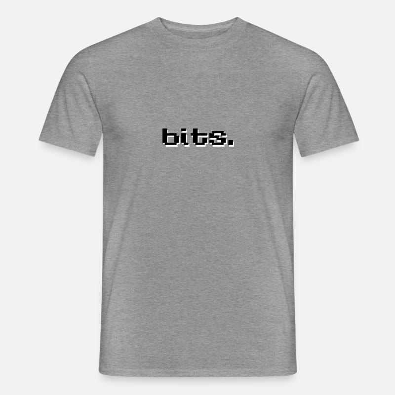 Bits Schwarz - Männer T-Shirt - Graphit meliert