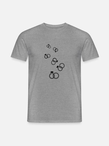 Eheringe symbol - Männer T-Shirt - Graphit meliert