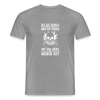 Als Die Geduld Verteilt Wurde Axt Wikinger - Männer T-Shirt - Graphit meliert - Vorne - AI Model Male 178 light (178cm)