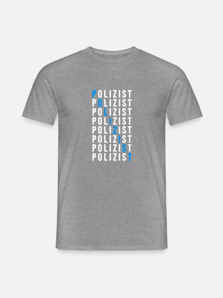 Polizist - Männer T-Shirt - Graphit meliert