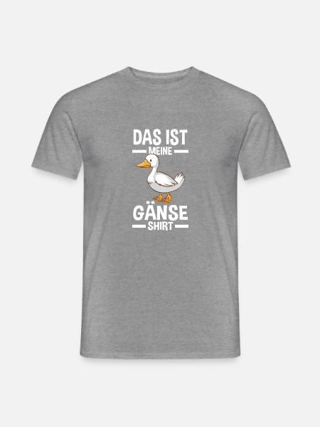 Gans Gänse Bauernhof Geschenk - Männer T-Shirt - Graphit meliert