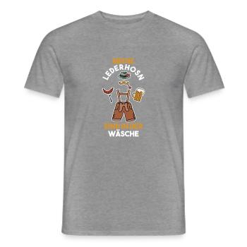 Lederhosen Trachten München - Männer T-Shirt - Graphit meliert - Vorne - AI Model Male 178 light (178cm)