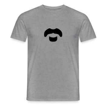 »Frank Zappa« Beard 3 - Männer T-Shirt - Graphit meliert - Vorne - AI Model Male 178 light (178cm)
