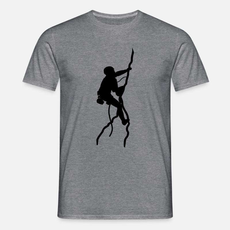 klettern - Männer T-Shirt - Graphit meliert