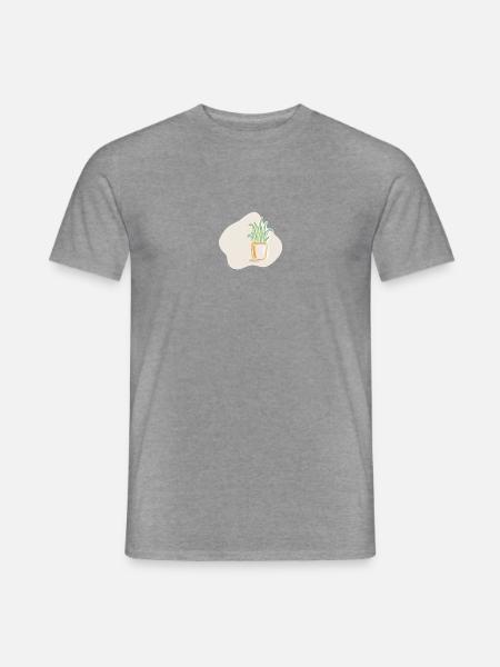 Topfpflanze - Männer T-Shirt - Graphit meliert