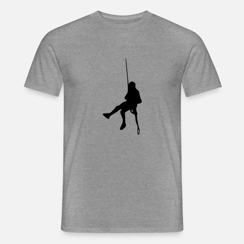 klettern_6_1f_ - Männer T-Shirt - Graphit meliert