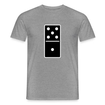 DOMINO STONE 5:1 - VARIABLE COLOR - VECTOR DESIGN! - Männer T-Shirt - Graphit meliert - Vorne - AI Model Male 178 light (178cm)