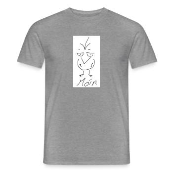 Moin - Männer T-Shirt - Graphit meliert - Vorne - AI Model Male 178 light (178cm)