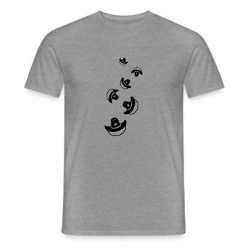 cowboy head western - Men's T-Shirt - graphite heather - Front - AI Model Male 178 light (178cm)