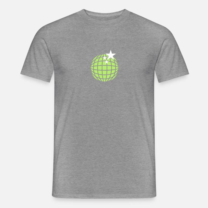 Disco-Kugel / disco globe (2c) - Männer T-Shirt - Graphit meliert