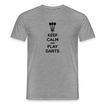 Keep Calm And Play Darts - T-shirt homme - graphite chiné - Devant - AI Model Male 178 light (178cm)