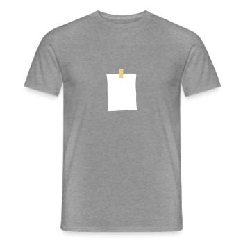 post_it_note - Männer T-Shirt - Graphit meliert - Vorne - AI Model Male 178 light (178cm)