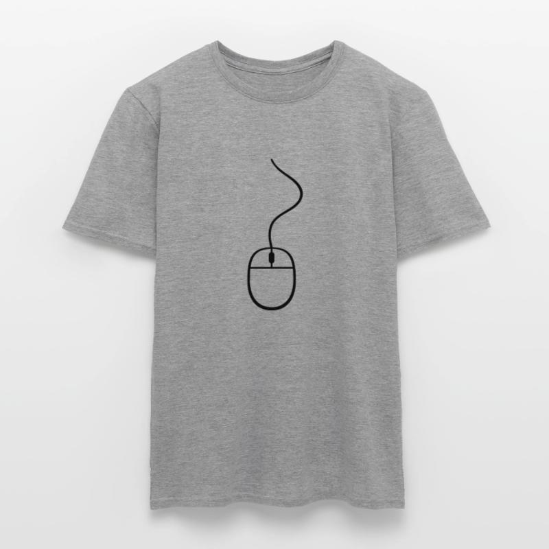 control mouse click computer cable pc computer onl Men's T-shirt