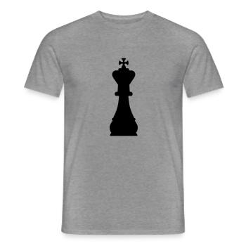 roi jeu d' échecs - T-shirt homme - graphite chiné - Devant - AI Model Male 178 light (178cm)