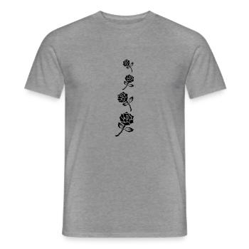 Rosenranke2 - Männer T-Shirt - Graphit meliert - Vorne - AI Model Male 178 light (178cm)