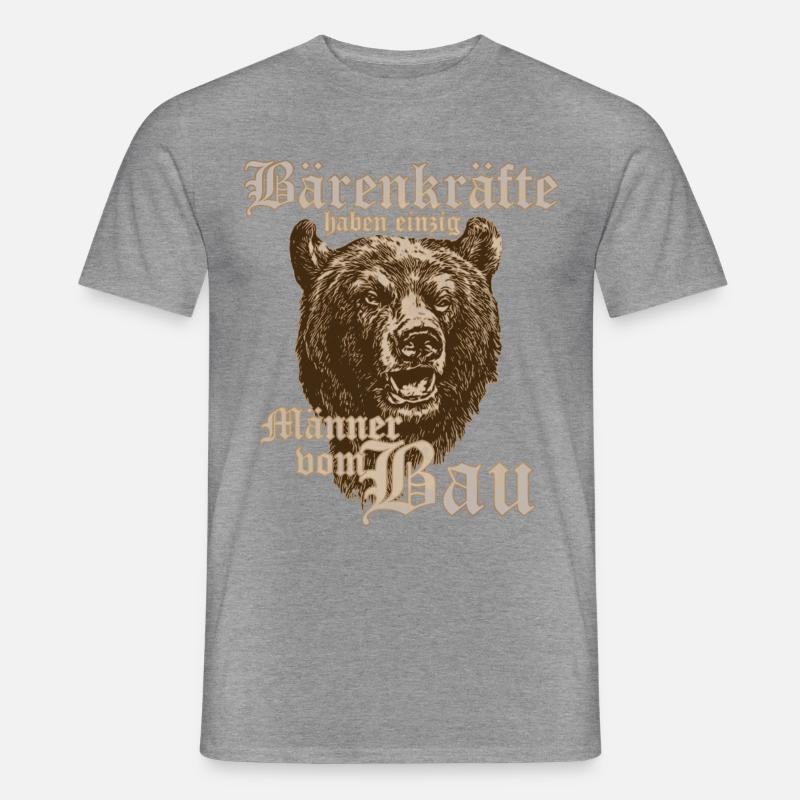 bärenkräfte bauarbeiter baustelle - Männer T-Shirt - Graphit meliert
