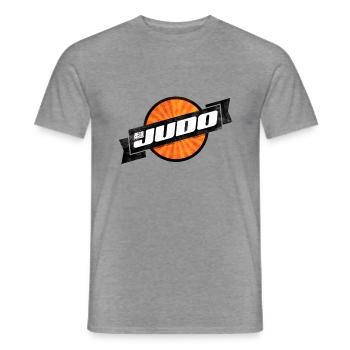 Judo Retro Logo - Men's T-Shirt - graphite heather - Front - AI Model Male 178 light (178cm)