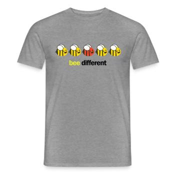 Bee different - Men's T-Shirt - graphite heather - Front - AI Model Male 178 light (178cm)