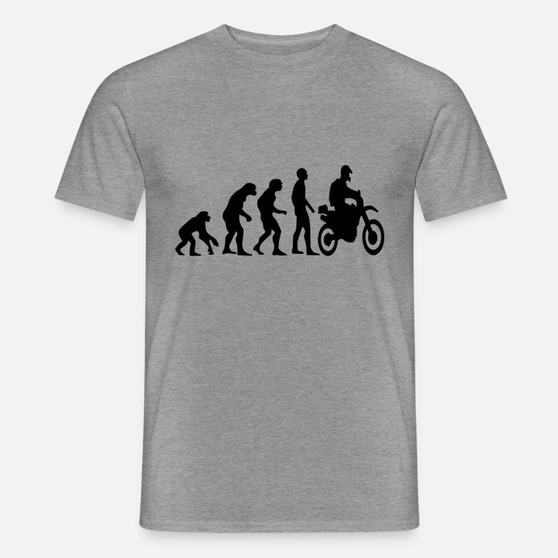 Human Evolution Enduro - Männer T-Shirt - Graphit meliert