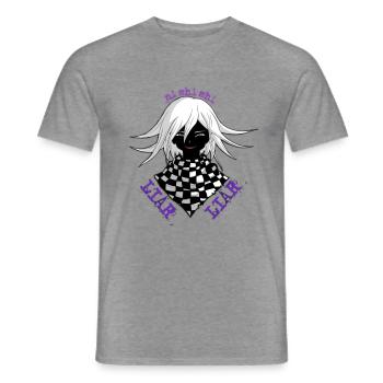 Ni shi shi - T-shirt homme - graphite chiné - Devant - AI Model Male 178 light (178cm)