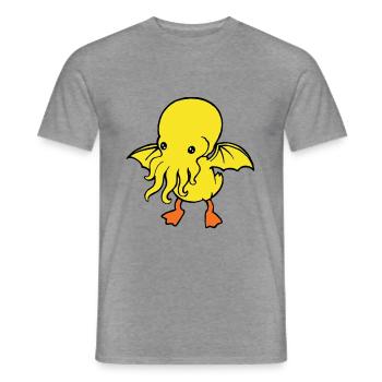 Release the Quackin Quietscheente Badeente Ente - Männer T-Shirt - Graphit meliert - Vorne - AI Model Male 178 light (178cm)