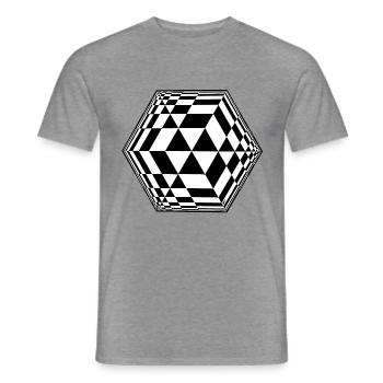 cube - Men's T-Shirt - graphite heather - Front - AI Model Male 178 light (178cm)