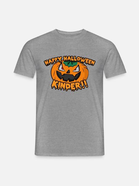 Kuerbis - Happy Halloween Kinder!! - Männer T-Shirt - Graphit meliert