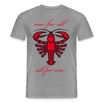 Cottbus all for one - Men's T-Shirt - graphite heather - Front - AI Model Male 178 light (178cm)