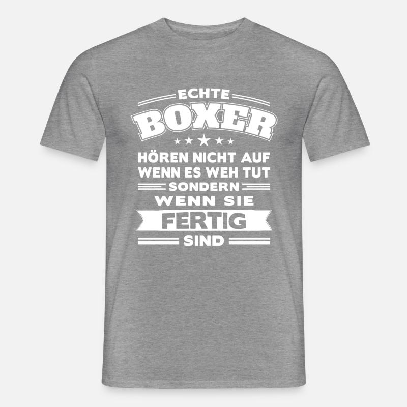 Echte Boxer - Männer T-Shirt - Graphit meliert