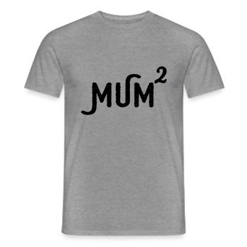 Mama hoch 2 Zwillings Mütter lustiges Motiv mum - Männer T-Shirt - Graphit meliert - Vorne - AI Model Male 178 light (178cm)
