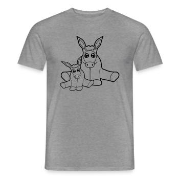 nachwuchs junges mama papa klein baby suess niedli - Männer T-Shirt - Graphit meliert - Vorne - AI Model Male 178 light (178cm)